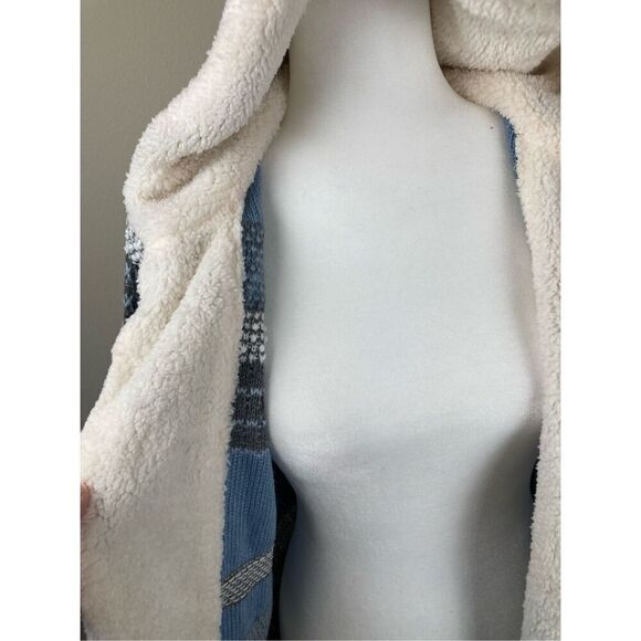 Lety & Me Sherpa Hooded Cardigan Sweater Size Small #2597SX NWT (P2) - Picture 2 of 11